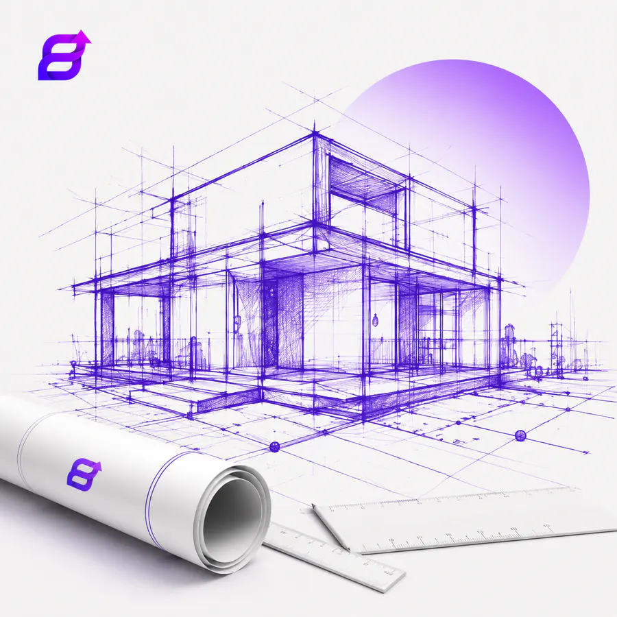 Illustration of construction planning and a project consultation